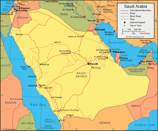 Saudi Arabia Map